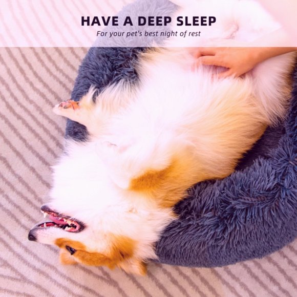 Pet bed plush doughnut circle - Picture 7 of 7